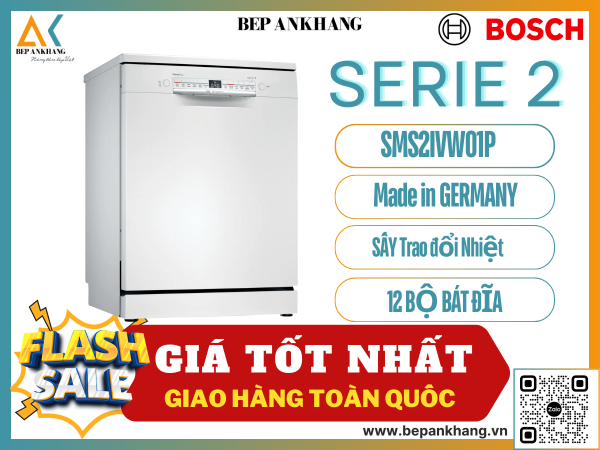 Máy Rửa Bát Bosch Độc Lập SMS2IVW01P Series 2 - Made in Tukey
